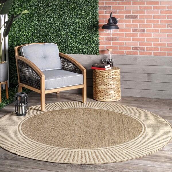 Nuloom Asha Simple Border Indoor/Outdoor Area Rug 6ft 7in GBCB02B-R67067 - main